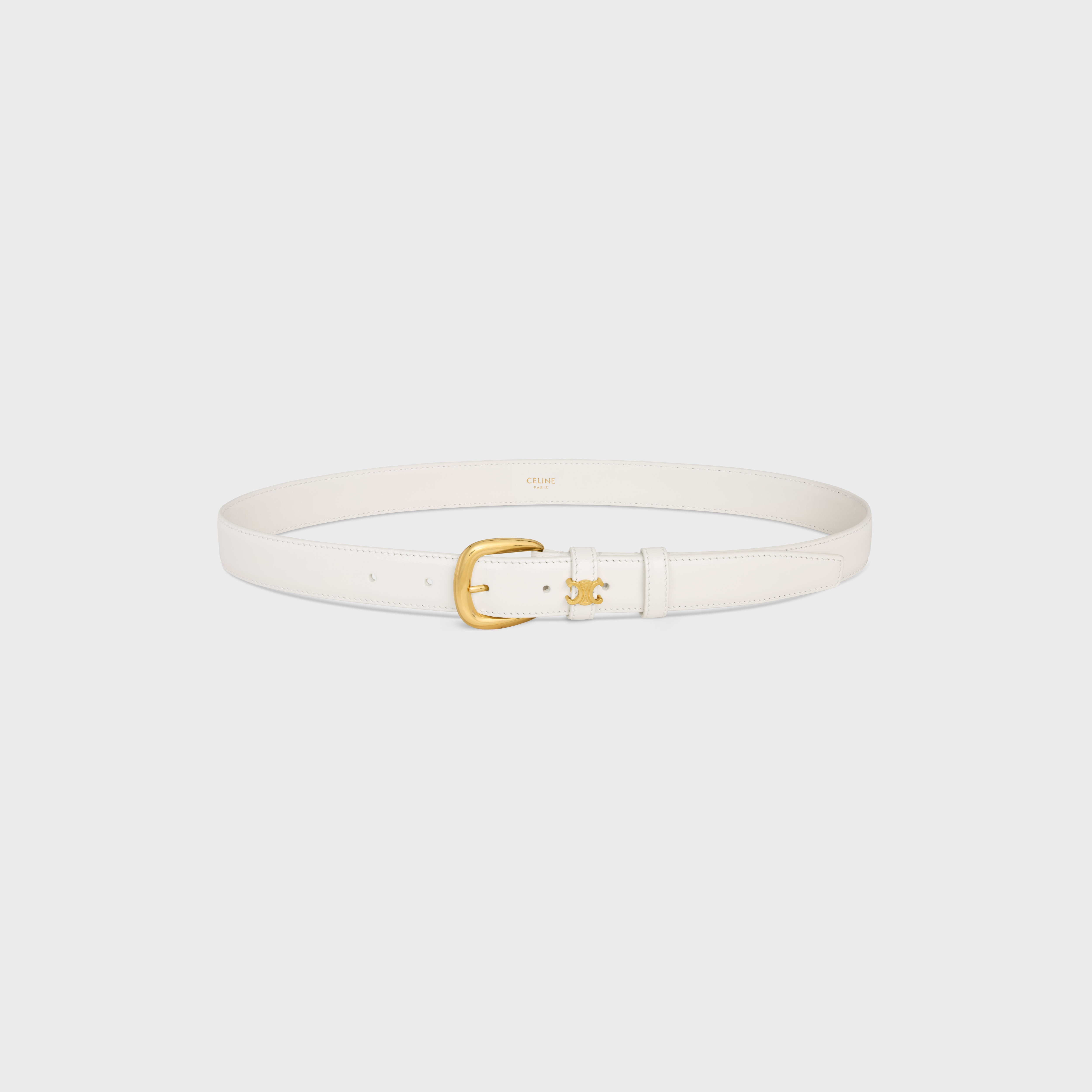 VIVIENNE BELT 25MM IN Taurillon Leather - RICE | CELINE